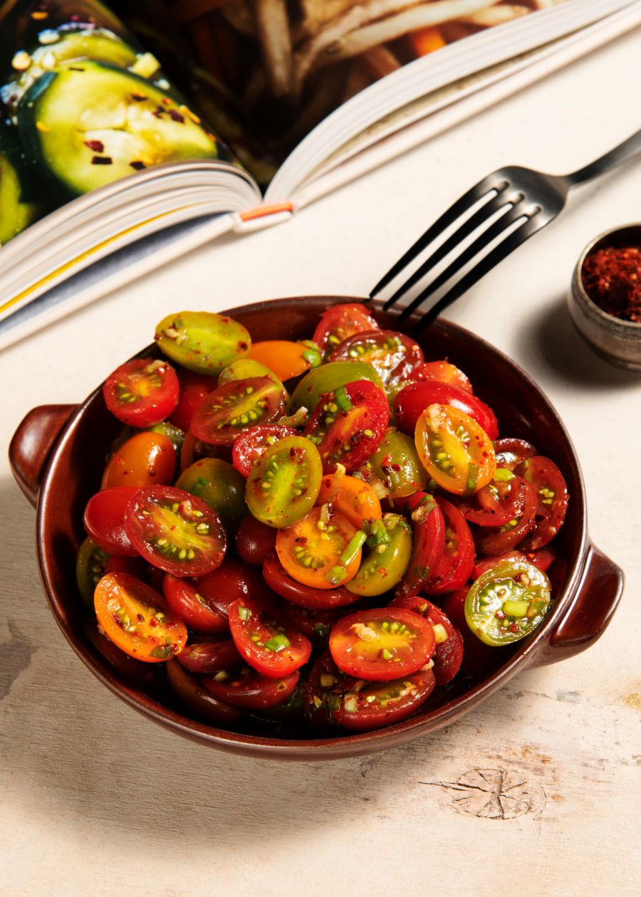 კიმჩის სტილის ჩერი პომიდორი