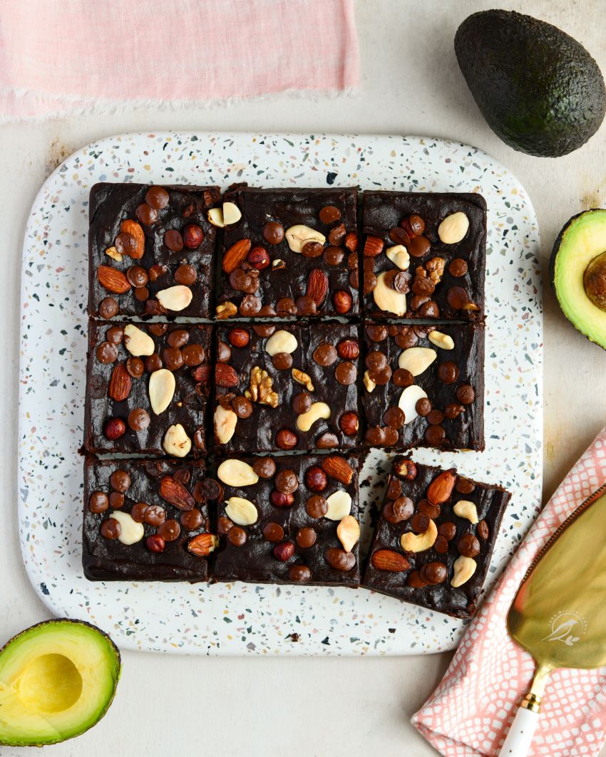 ავოკადოს ვეგანური ბრაუნი